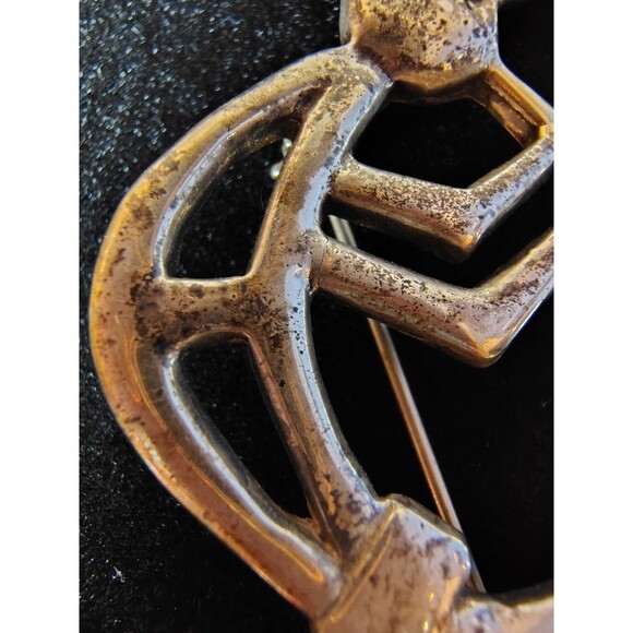 Vtg CS 925 Mexico Sterling Kokopelli Brooch Tested Signed Flute Dancer 2" 12.59 - Picture 7 of 9